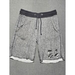 Aeropostale XS Gray Heather Distressed  Shorts‎ Drawstring Waist Basketball Y2K